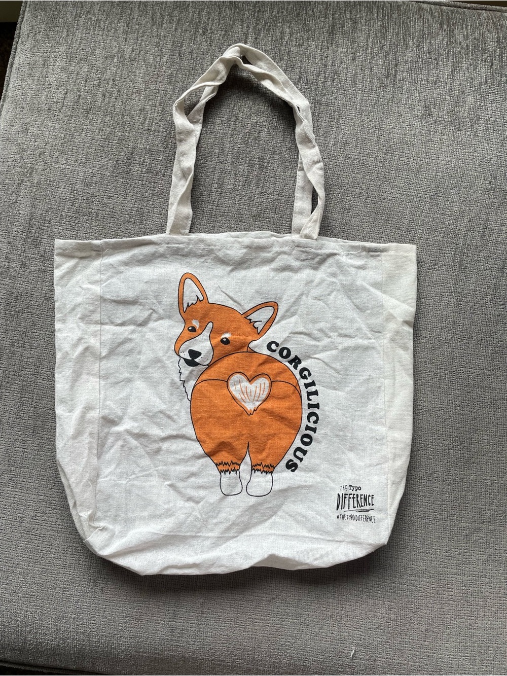 3/$10 Corgilicious Orange & Cream Reusable Tote Bag